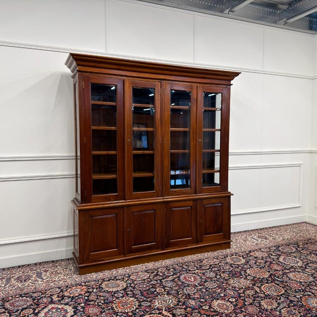 English Bookcase with Glass Doors For Sale - Image 4 of 18