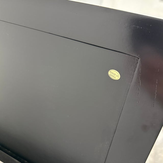 Asian Black Console Cabinet For Sale - Image 12 of 12