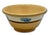 This Really is a Great Looking Authentic Antique Yellow Ware Pottery Kitchen Mixing Bowl. It has a Bolstered Top Rim -...