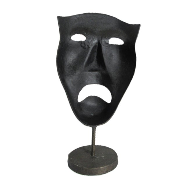 Late 20th Century Late 20th Century Big Old Iron Tragedy Mask For Sale - Image 5 of 9