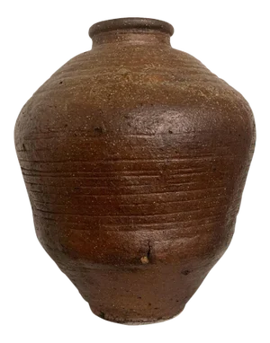 Large Japanese Antique Shigaraki Tsubo Jar