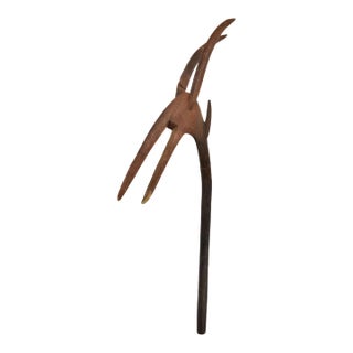 Early 20th Century Bobo Antelope Staff Wood Burkina Faso For Sale