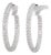0.30ctw Diamond Inside Out Hoop Earrings 14k White Gold Hinged Round Hoops, Pair For Sale