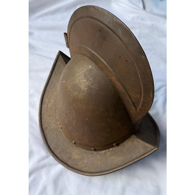 Antique 17th Century Medieval Spanish or German Comb Morion Helmet For Sale In Philadelphia - Image 6 of 16