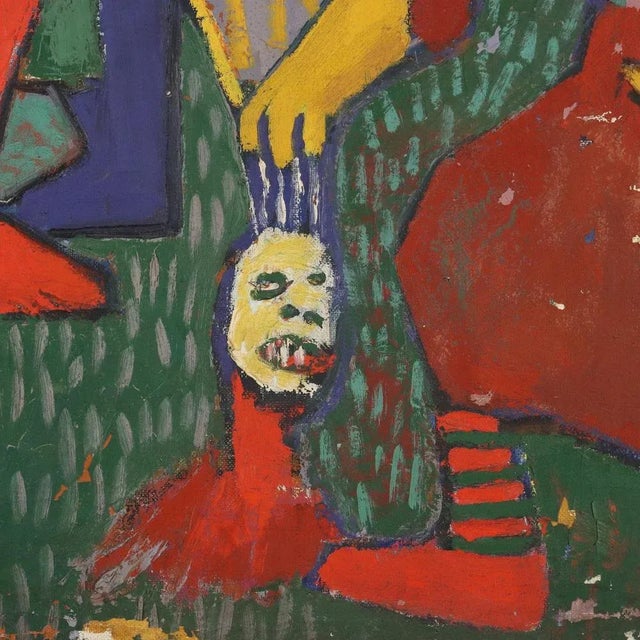 Orazi, Composition, Oil on Canvas For Sale - Image 6 of 12