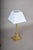 Brass Corinthian Column Table Lamp with Pleated Shade, 1930s For Sale - Image 12 of 13