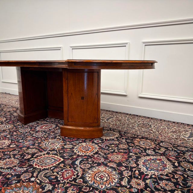 Wood Art Deco English Desk by Globe Wernicke For Sale - Image 7 of 18
