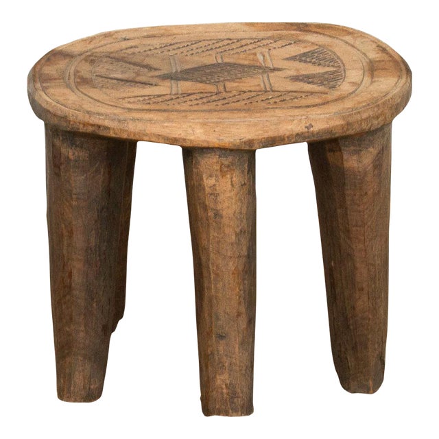 Antique Oxidized Wood African Table For Sale