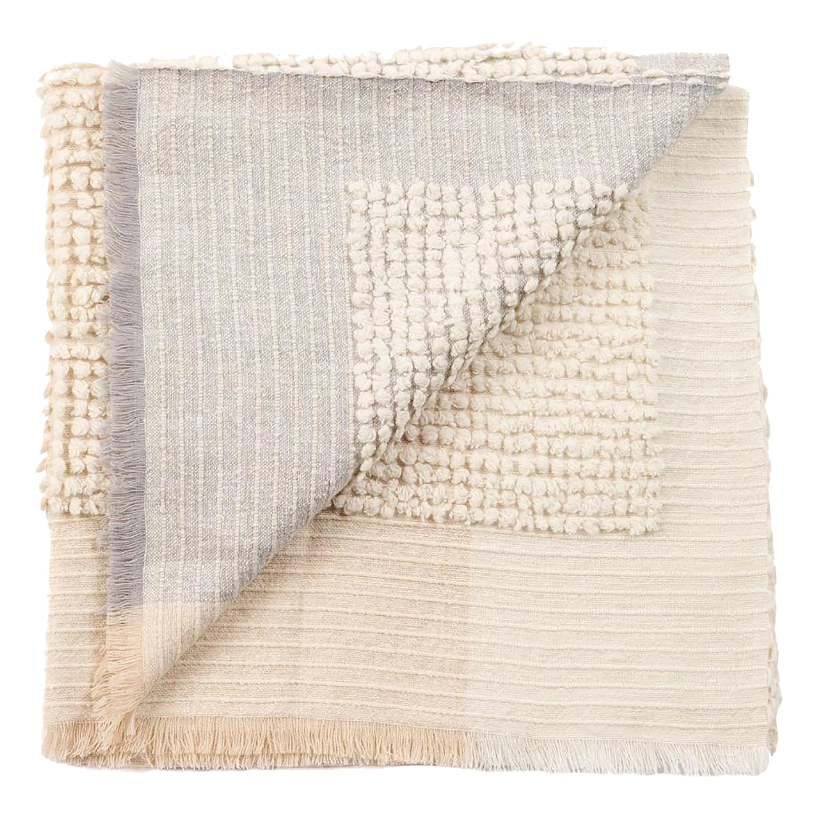 Butterscotch White Plush Merino Throw | Chairish