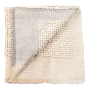 Butterscotch White Plush Merino Throw