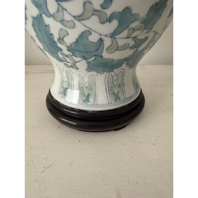 Robin's Egg Blue Chinoiserie Pastel Palette Lamp For Sale - Image 8 of 8