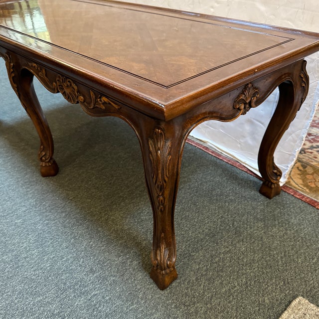 Karges Furniture Co. Vintage Parquetry Inlaid Coffee Table Chairish