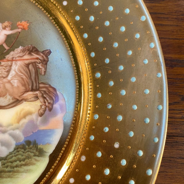 Neoclassical Early 20th Century German Allegorical Hand Painted Cabinet Plate For Sale - Image 3 of 7