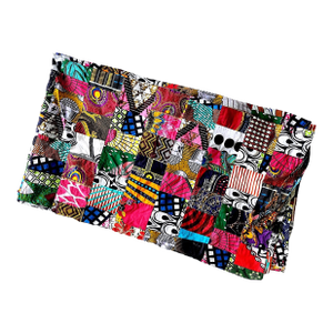 African Patchwork Batik Textile Coverlet