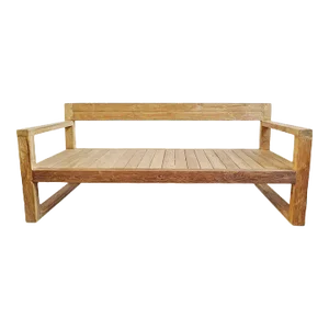 Outdoor Modern Teak Club Bench