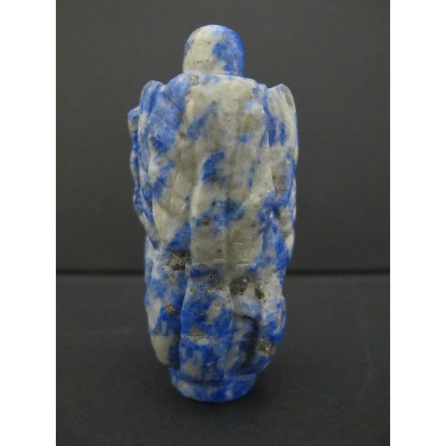 Chinese Carved Natural Lapis Lazuli Leaves Snuff Bottle For Sale In Portland, OR - Image 6 of 10