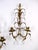 Hollywood Regency Pair of Vintage Gilded Tole Italian Two Arm Candle Sconces With Crystals For Sale - Image 3 of 8