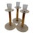 1990s Orrefors Nobel Crystal Candlesticks Set of 3 Gunnar Cyrén Sweden For Sale