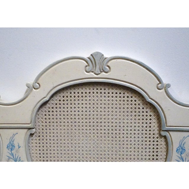 Thomasville Thomasville Furniture Debussy Collection Off White Painted French Provincial King Size Caned Headboard 9455-456 For Sale - Image 4 of 9