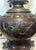 Antique Patinated Bronze Oil Lamp Kerosene Meiji Style Etched Glass Globe Eagle For Sale - Image 10 of 12