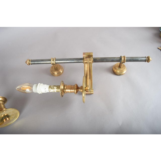 Vintage French Brass Swing-Arm Wall Lamps from Maison Jansen, 1960s, Set of 2 For Sale - Image 6 of 13