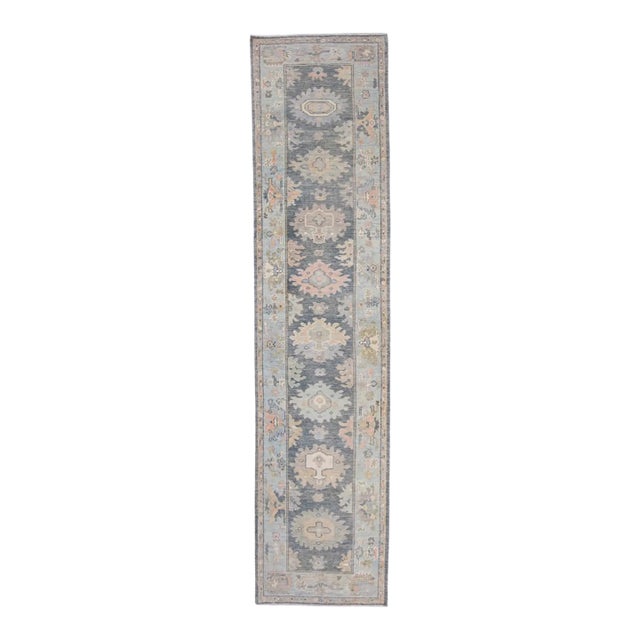 Turkish Oushak Runner Rug 2'10" x 12' For Sale