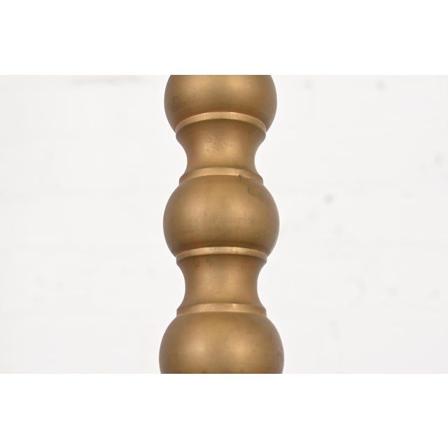 Brass Ralph Lauren Style Mid-Century Hollywood Regency Tall Table Lamp For Sale - Image 8 of 12