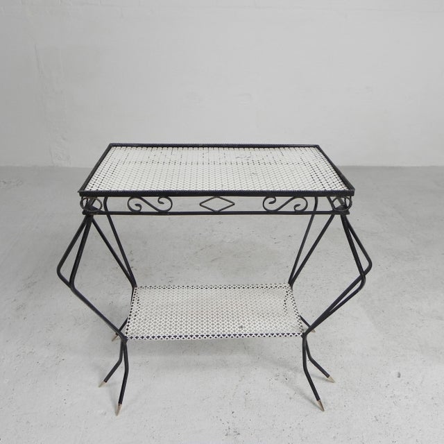 Vintage Sculptural Steel side Table, 1950s For Sale - Image 17 of 18