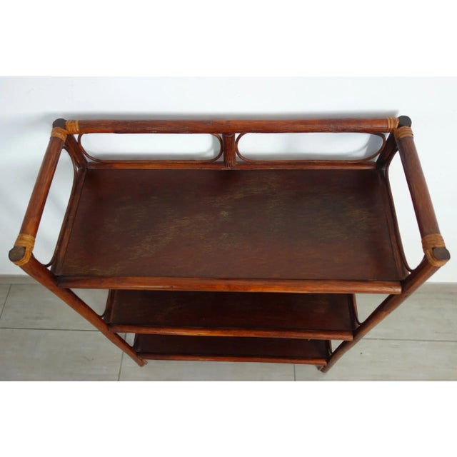 Vintage Bamboo and Rattan Shelf, 1960s For Sale - Image 6 of 11