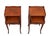 Brown Antique Nightstands in Wood and Nutwood, France, 1950s, Set of 2 For Sale - Image 8 of 12