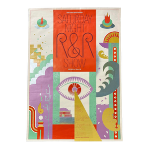 Rare Japanese Saturday Night R&r Show Nissin Power Station Underground Poster