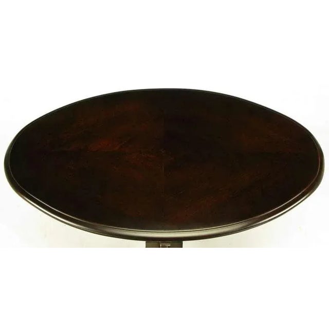 Wood Oval Cherrywood and Bronze Parquetry Top Art Nouveau Centre Table For Sale - Image 7 of 9