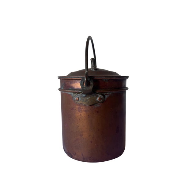 Vintage Copper Double Boiler Pot For Sale - Image 4 of 7