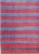 Modern Vintage Striped Turkish Kilim With Casual Modern Design in Red and Blue For Sale - Image 3 of 8