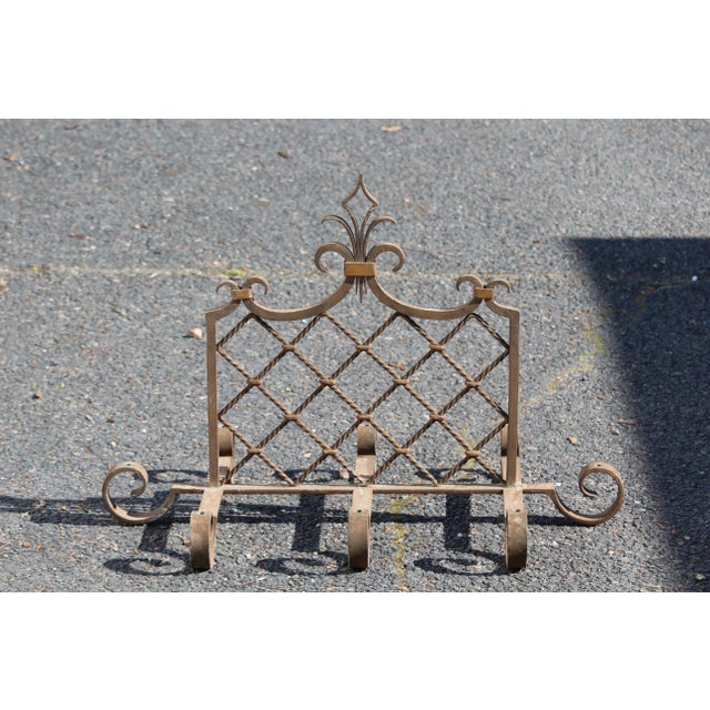Royal Lily Wrought Iron Grids, Set of 2 For Sale - Image 16 of 18