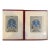 Early 20th Century Qing Dynasty Style Chinese Ancestor Portraits in Faux Bamboo - A Pair For Sale