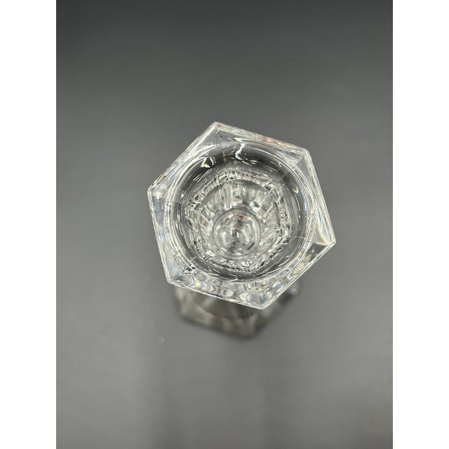 Vintage Classic Cut Glass Candleholders from Baccarat, 1950s, Set of 3 For Sale - Image 9 of 16