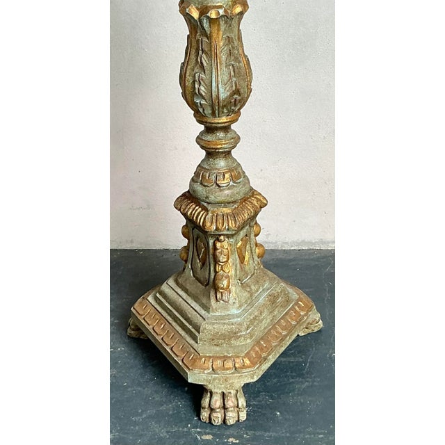 Vintage Regency Sarreid Gilt Tipped Floor Lamp For Sale In West Palm - Image 6 of 8