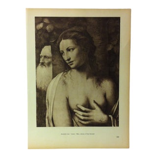 1956 "Susanna" Print of a Leonardo Da Vinci Piece of Art For Sale