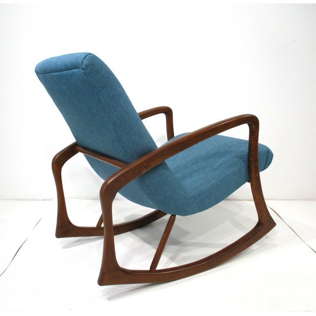 Mid 20th Century Hans Wegner Danish Styled Rocking Chair For Sale - Image 5 of 10