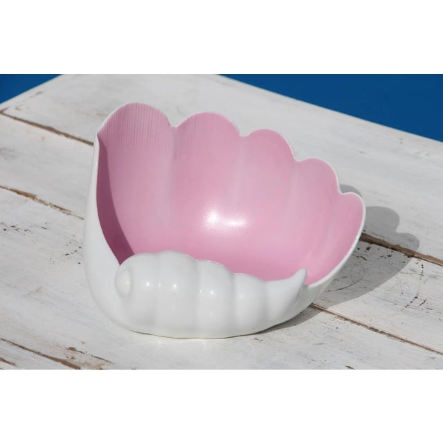 Mid-Century Large Shell Porcelain Soap Dish, Portuguese, Vista Alegre For Sale - Image 6 of 13