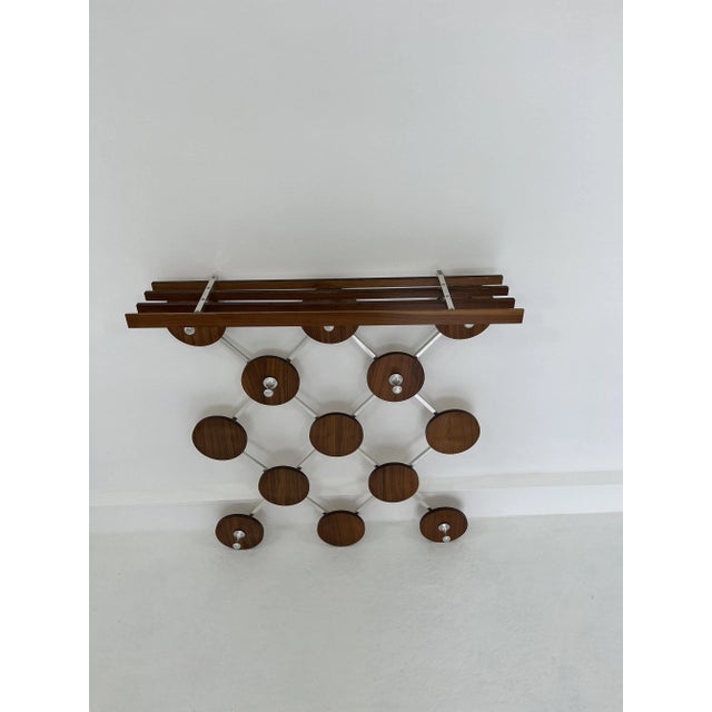 Vintage Scandinavianteak and Metal Coat Rack, 1960s For Sale - Image 3 of 12