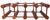 Architectural stick and dowel construction four bottle wine rack. Mid Century vintage, Danish style design. This example...