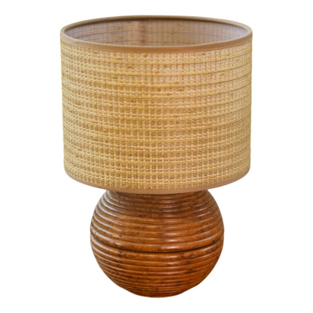 Turned Walnut Burl Lamp, 1940s For Sale