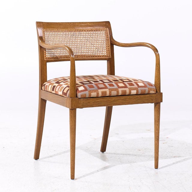 Harvey Probber Mid Century Bleached Mahogany and Cane Dining Chairs - Set of 6 For Sale - Image 9 of 11