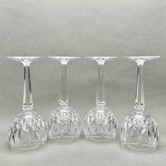 Vintage Waterford Crystal “Lismore” Hock Wine Glasses. Set of 4 For Sale - Image 9 of 10