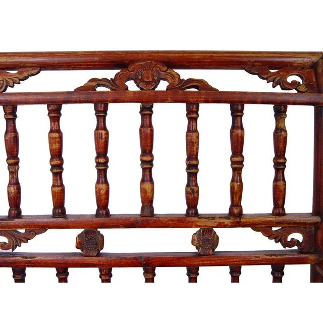 19 Century Antique Camphor Wood Chinese Southern Official's Hat Armchairs Set For Sale - Image 4 of 14