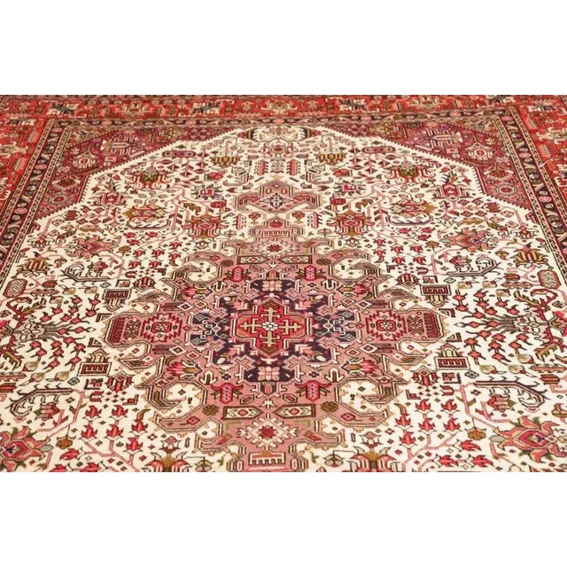 Brown Middle Eastern Hand-Knotted Tabriz Rug For Sale - Image 8 of 11