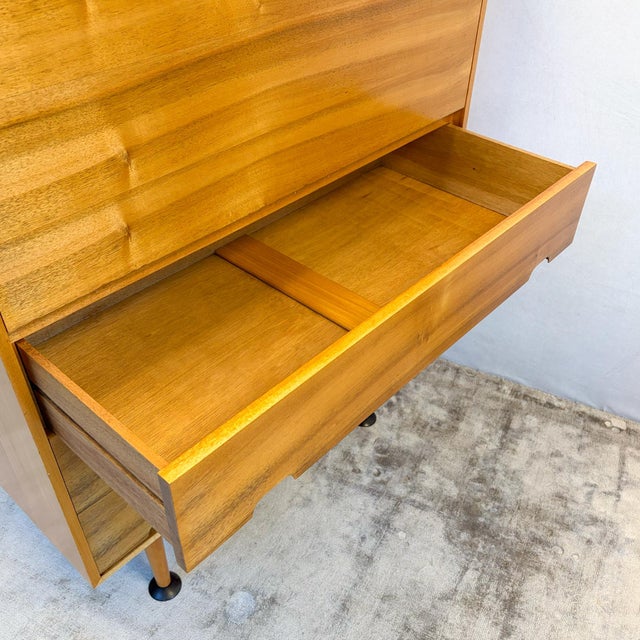 Beech Bureau with Fall-Front Desk by Robin and Lucienne Day for Hille Hilleplan, 1950s For Sale - Image 12 of 15