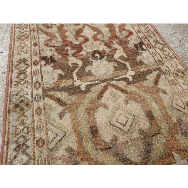 Victorian Galerie Shabab Collection Early 20th Century Persian Malayer Runner For Sale - Image 3 of 8